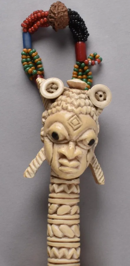 Orufanran Costume Attachment: Crocodile Head — Yoruba peoples, Owo group, 17th–19th century